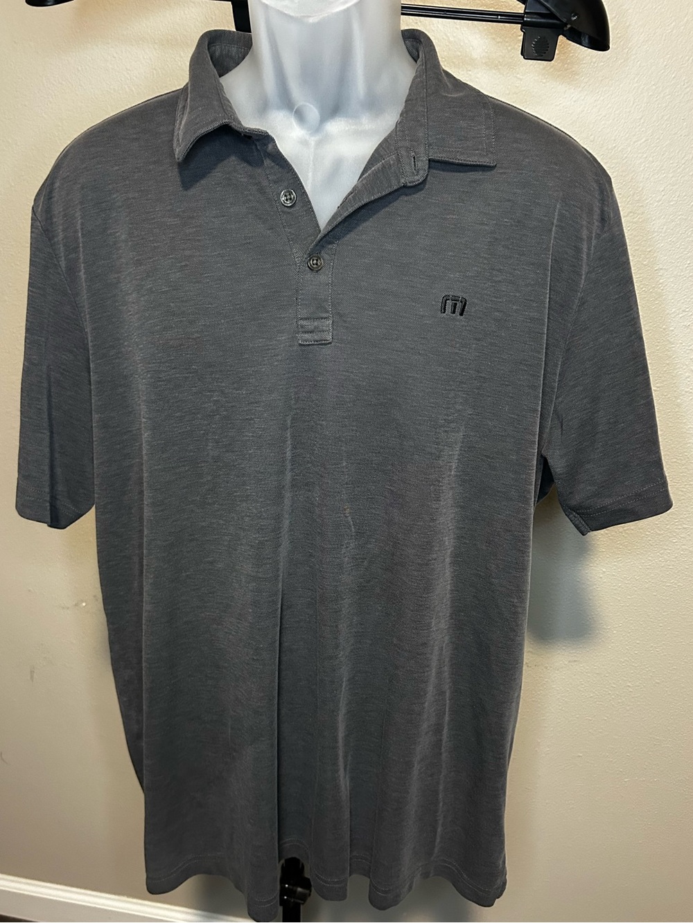 Travis Matthew Grey Short-Sleeve Polo Shirt XXL
